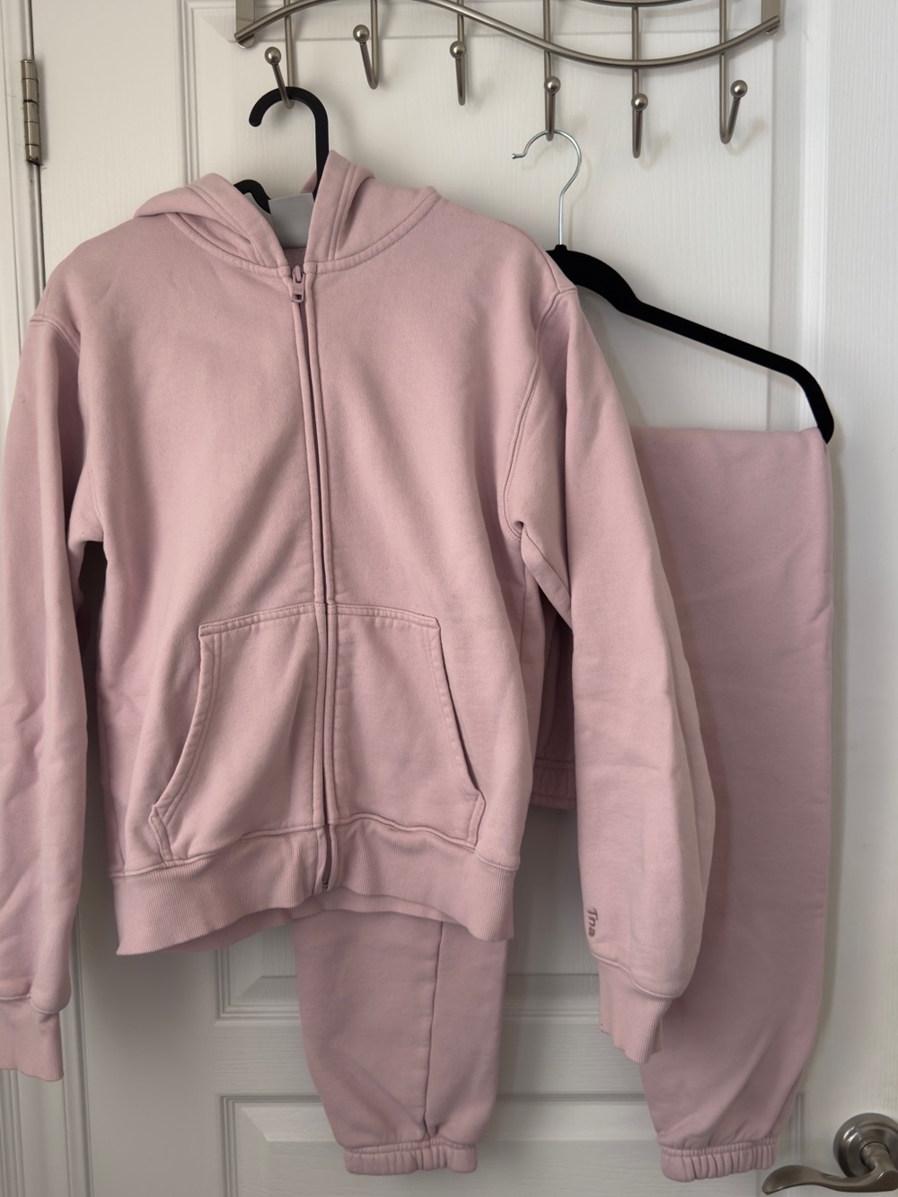 TNA Pink Zip-Up Hoodie and Sweatpants Set